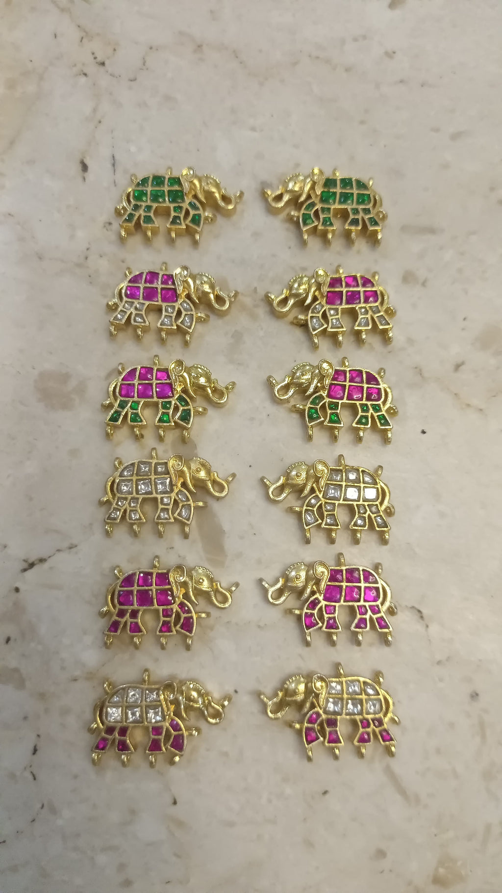 Jadau kundan elephant || 14 stones ||