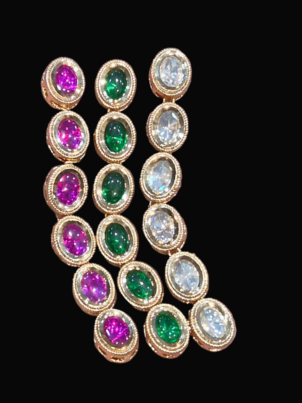 Polki Kundan oval || 1 piece and 6 pieces pack||
