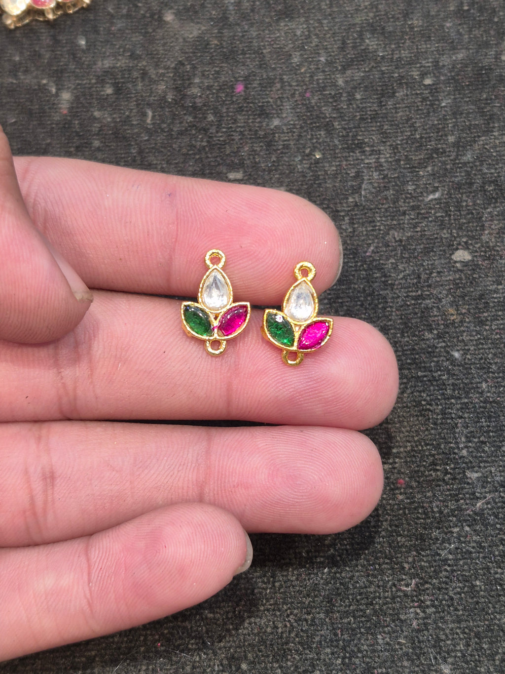 Jadau tops || 6 stones || 1 pair pack