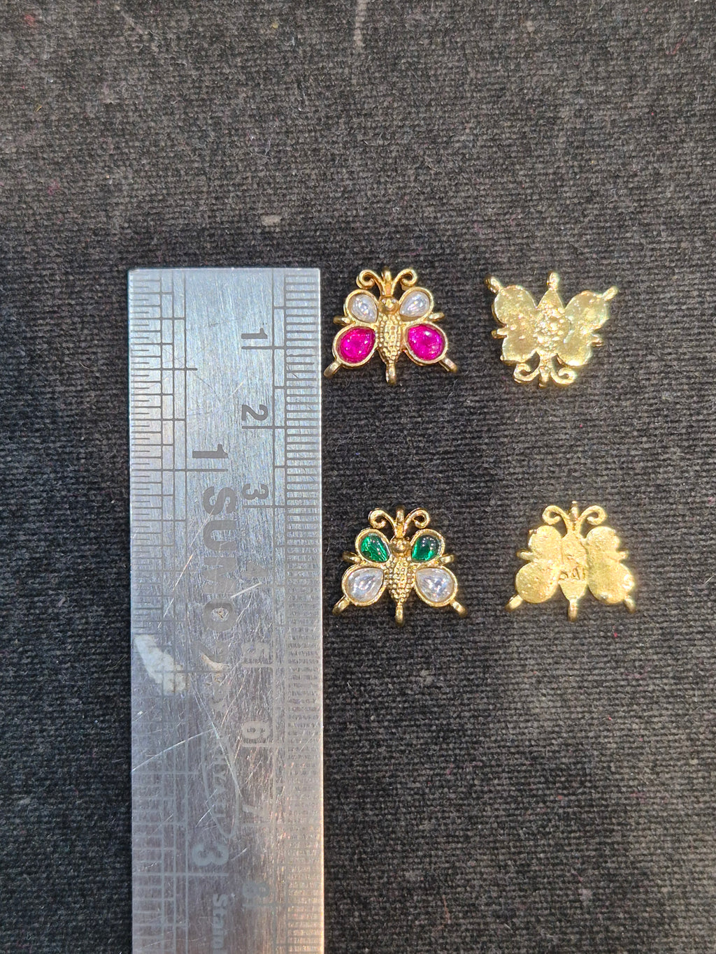 Jadau butterfly || 4 stones ||