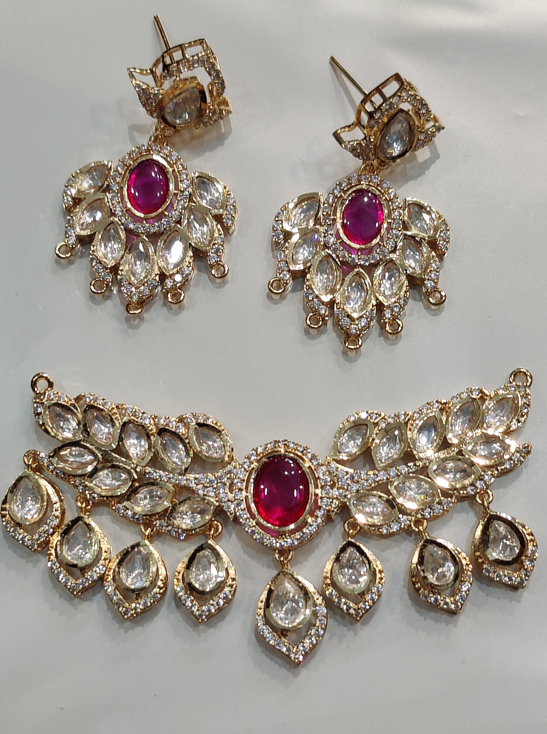 Polki Pendant earring set || 1 set packing