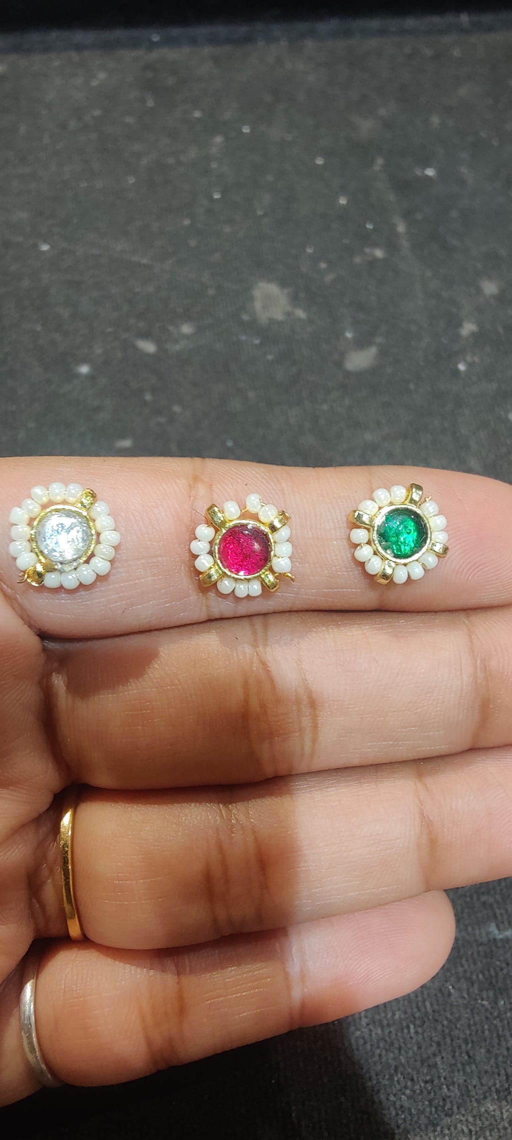 Single Stone Jadau Kundan|| 12 piece packing & 100 piece packing