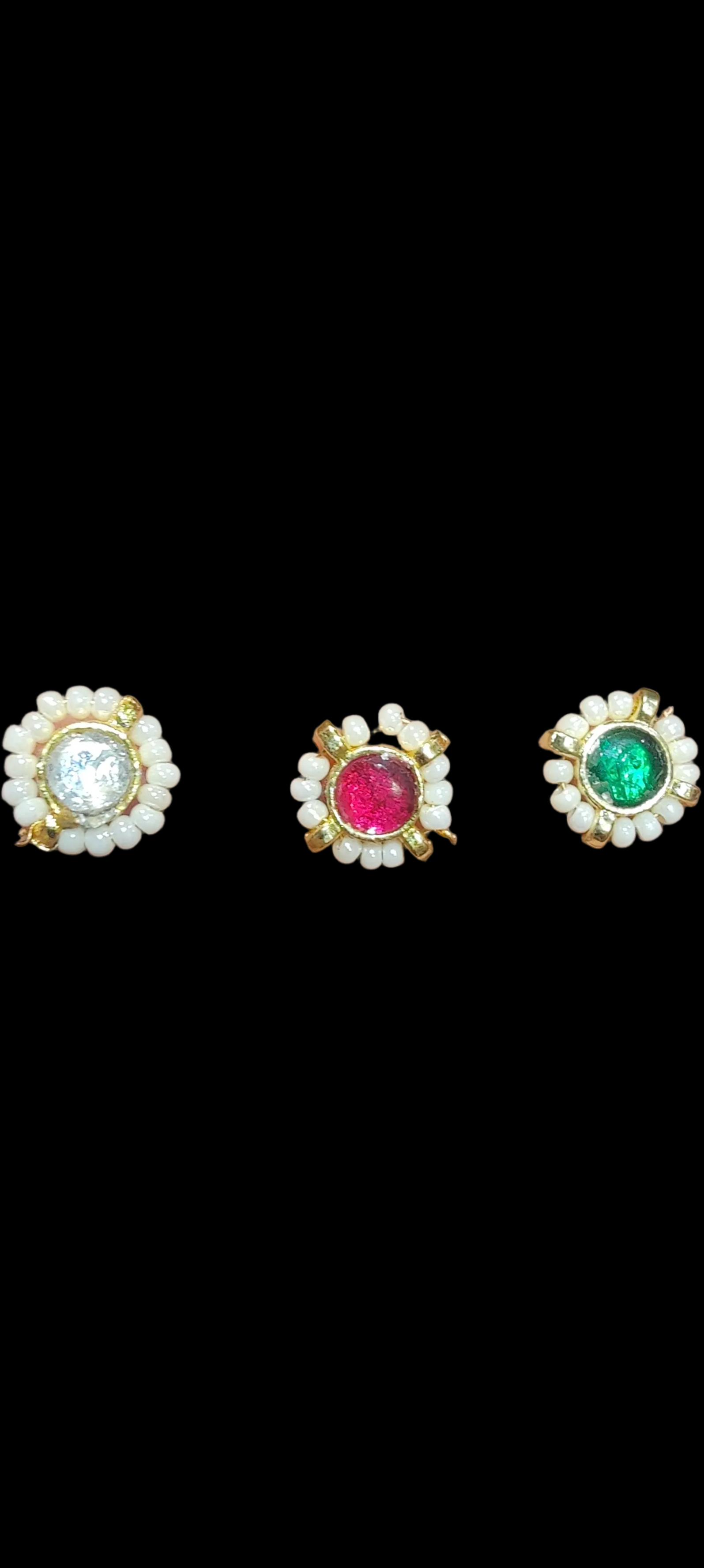 Single Stone Jadau Kundan|| 12 piece packing & 100 piece packing