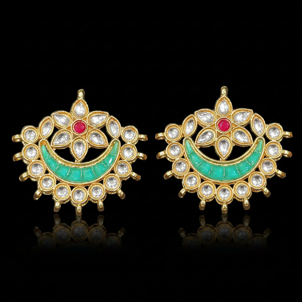Meena Kundan Pendant || Six piece packing