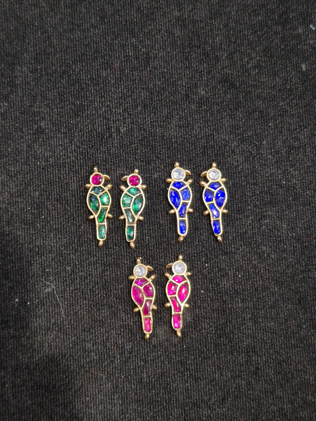 Jadau Bird || 12 stone pair ||