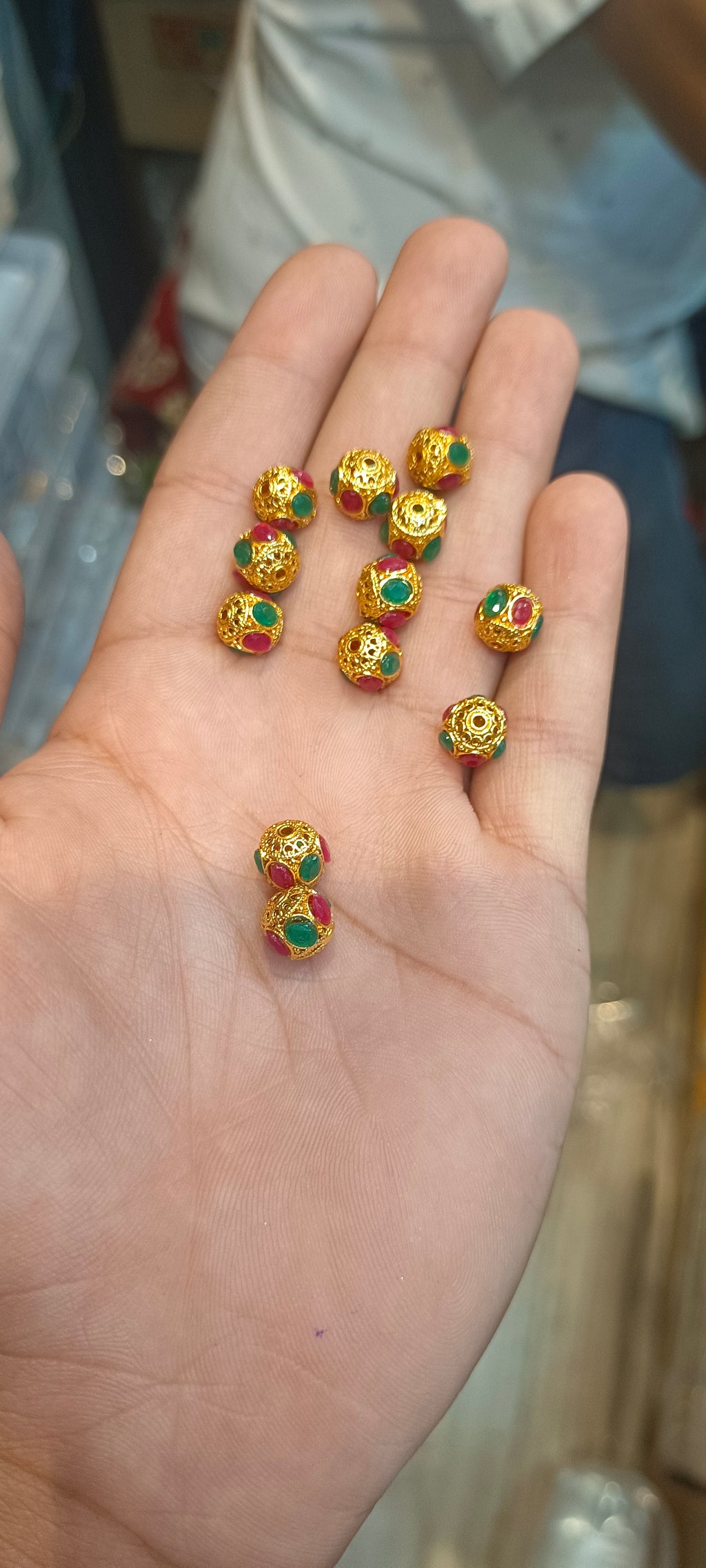 Brass balls 8mm || anti tarnish|| 12 pcs packing ||